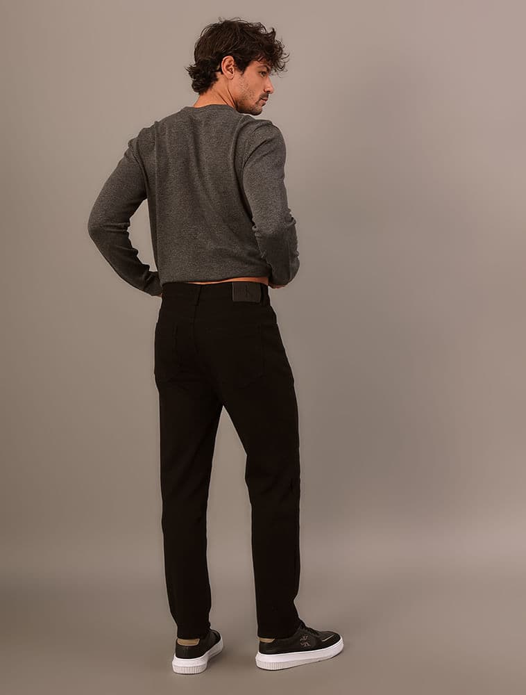 Calça 5 Pockets Slim - Preto, vista 2