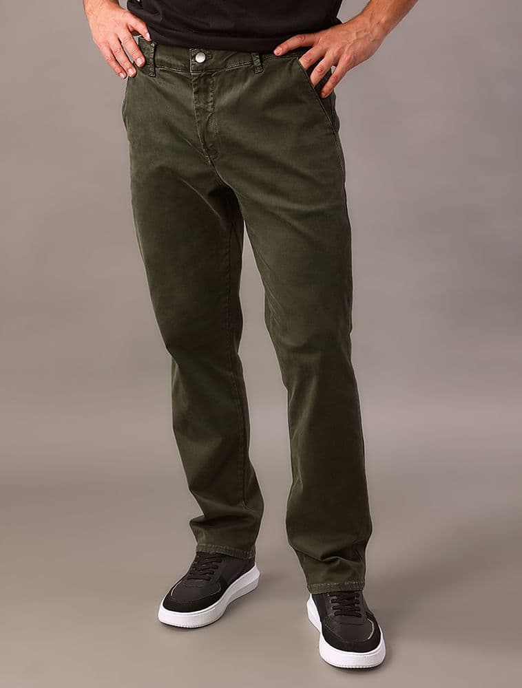 Calça Color Slim Chino - Militar, vista 2