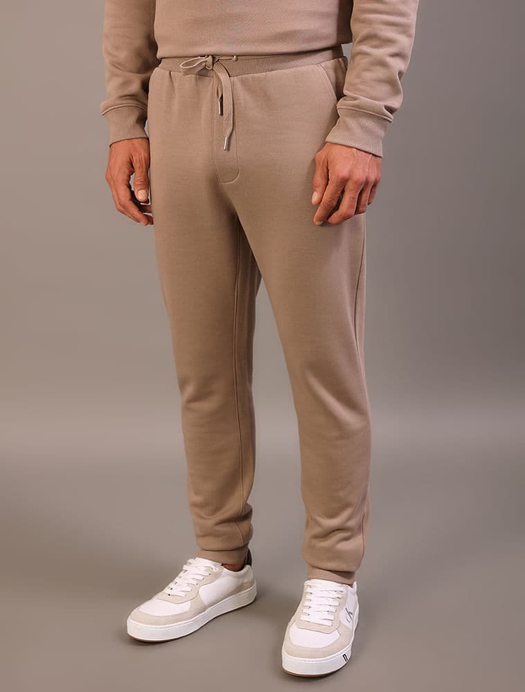 Calça Moletom Bordado - Caqui Medio, vista 3