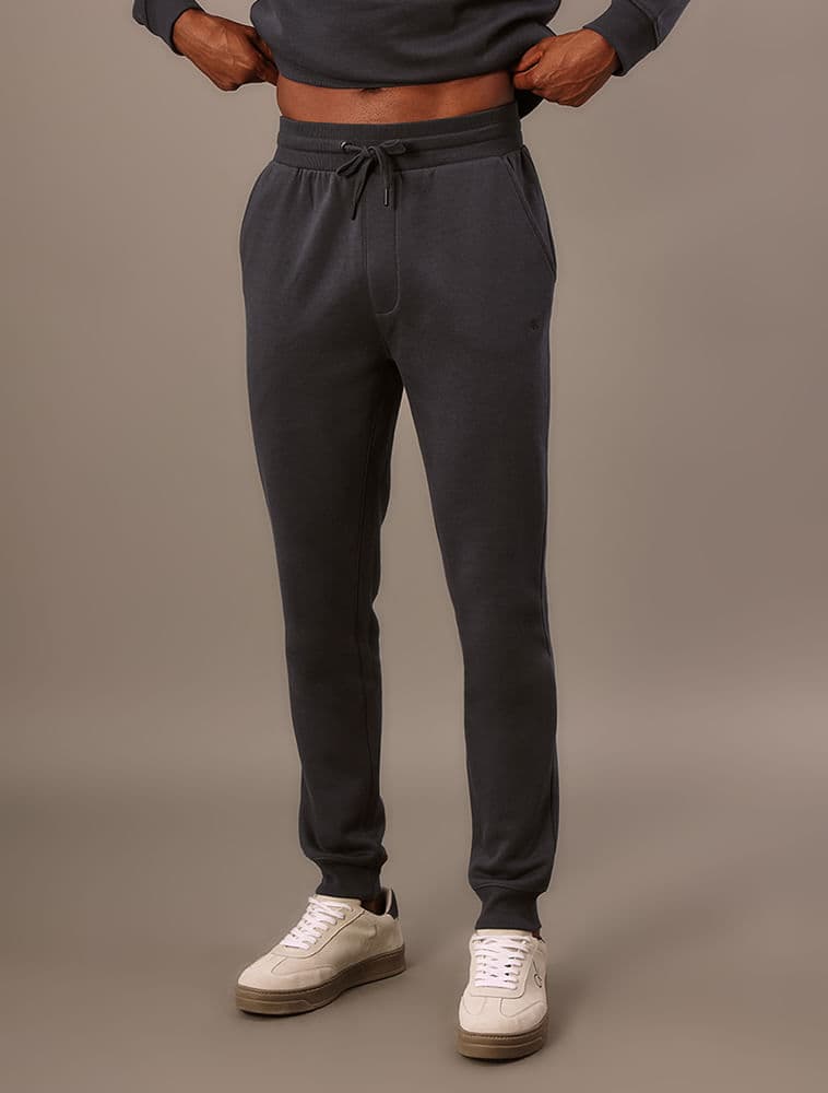 Calça Moletom Bordado - Marinho, vista 3