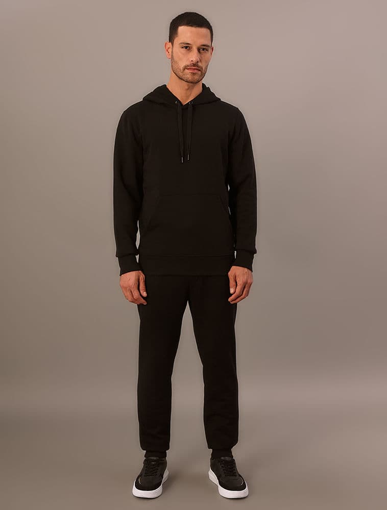 Calça Moletom Bordado - Preto