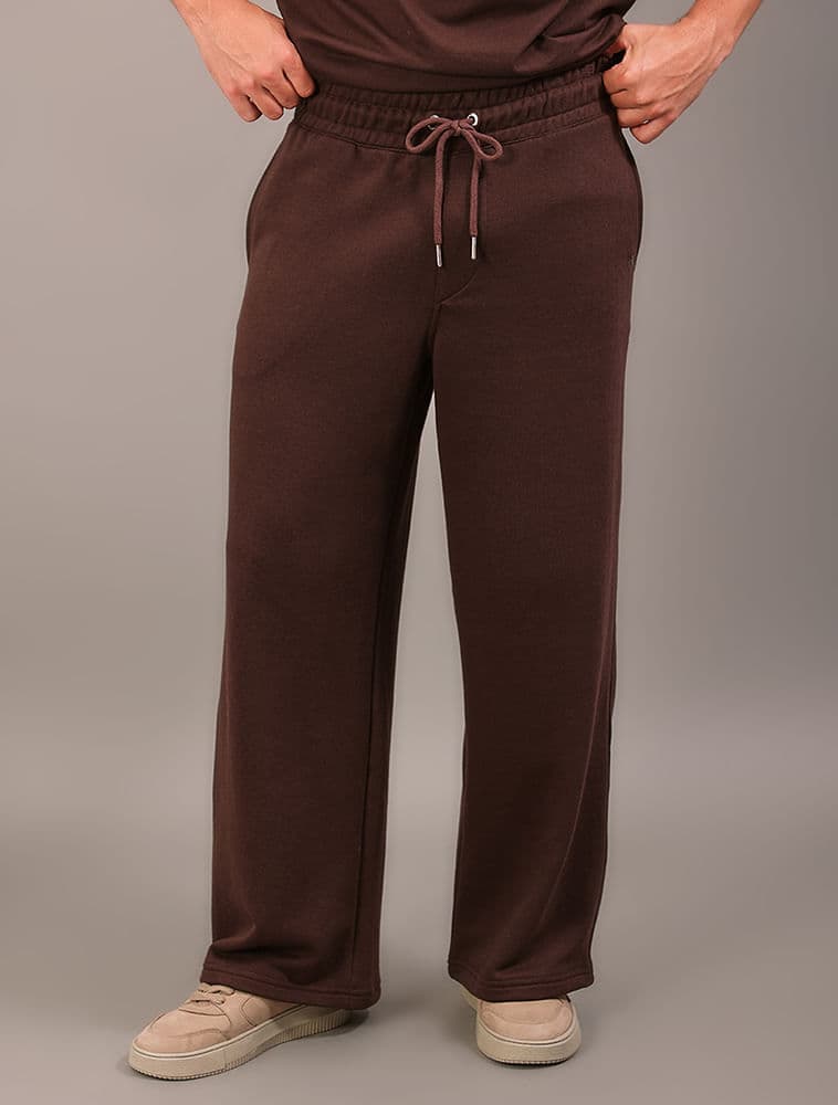 Calça Moletom Straight - Marrom, vista 2