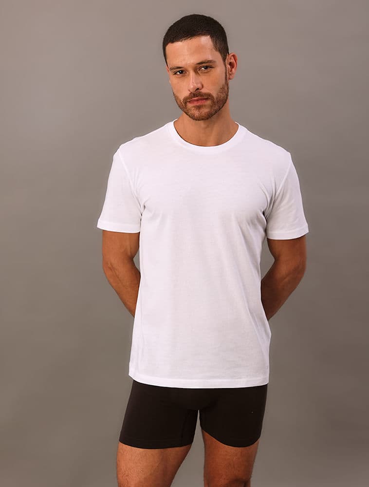 Kit 2 Camisetas Crew-Neck - Branco