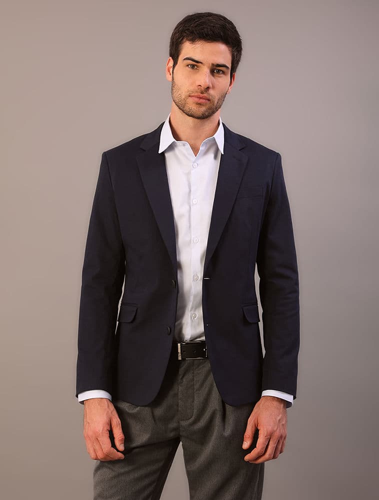 Blazer Essentials Extreme Slim - Azul Marinho, vista 2