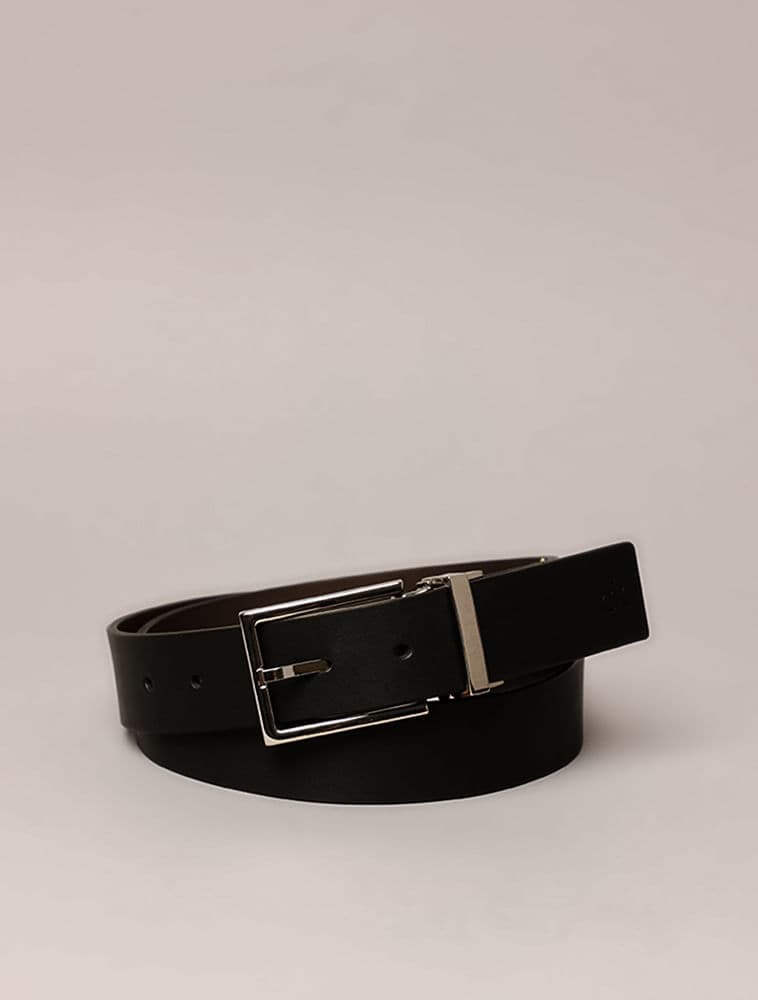 Cinto de Couro Dupla Face - Preto