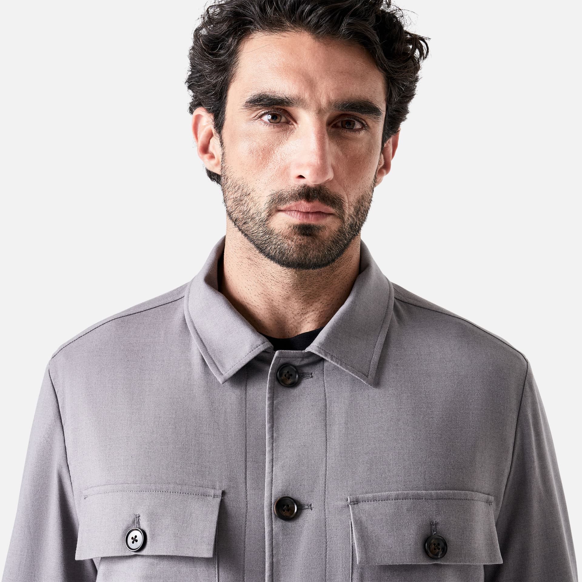 Overshirt Clássica Lã Oficina - Grafite