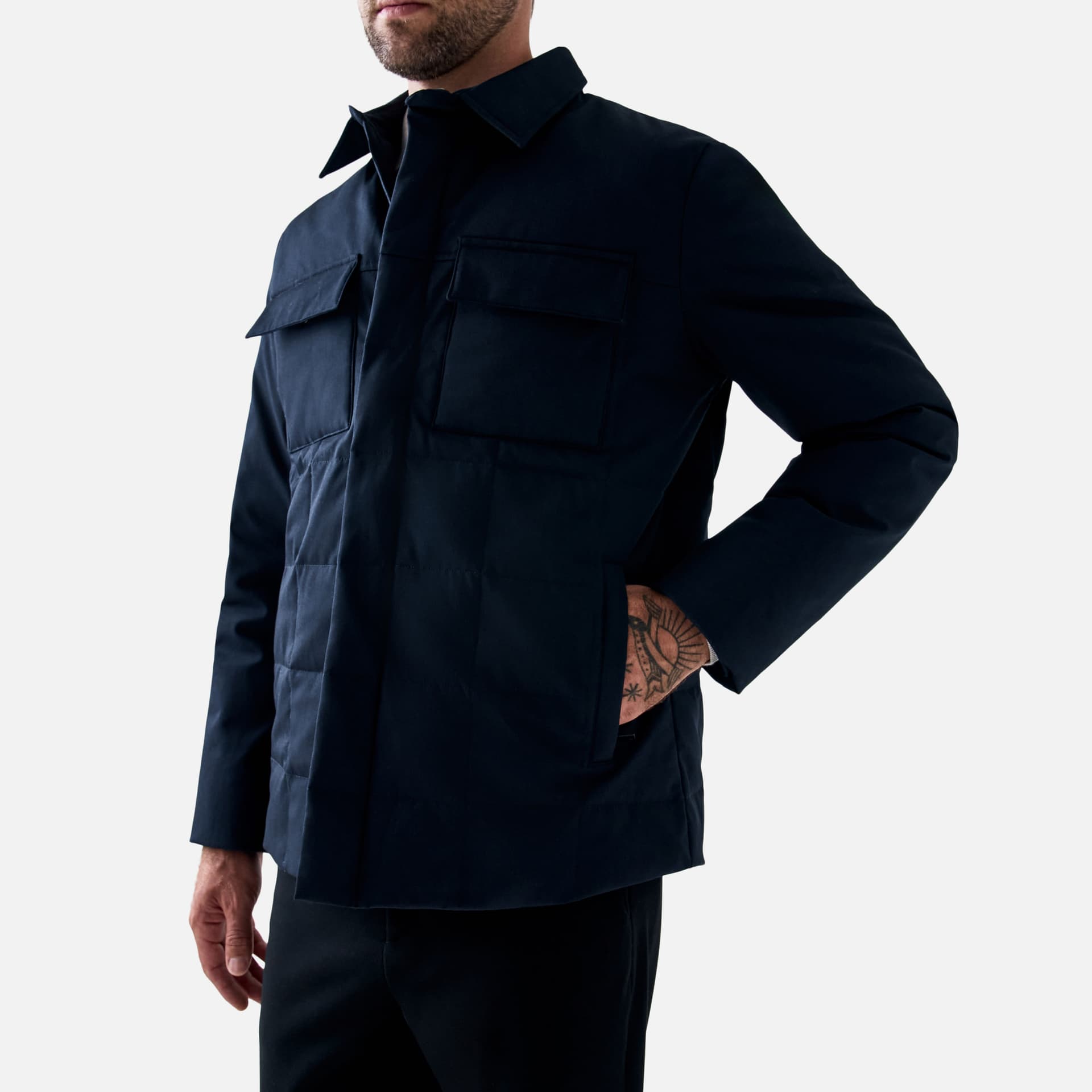 Overshirt Puffer Oficina - Azul Marinho