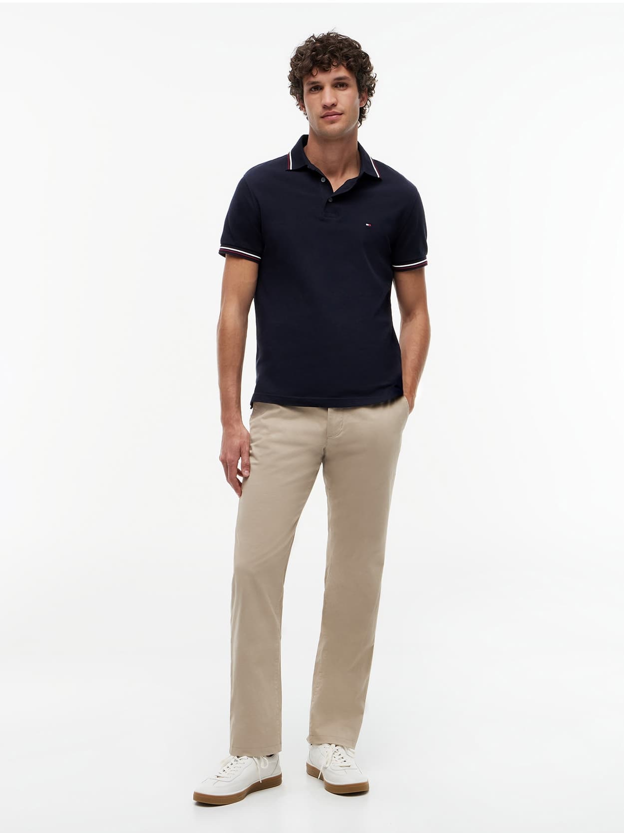 Polo Tipped Slim Fit - Azul Marinho, vista 2