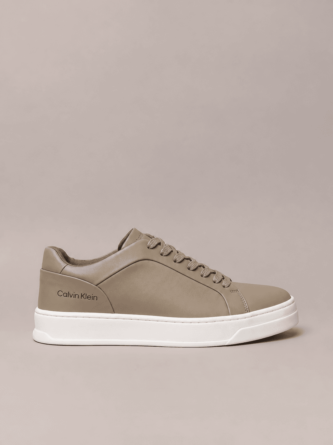 Tênis Couro Calvin Klein - Caqui